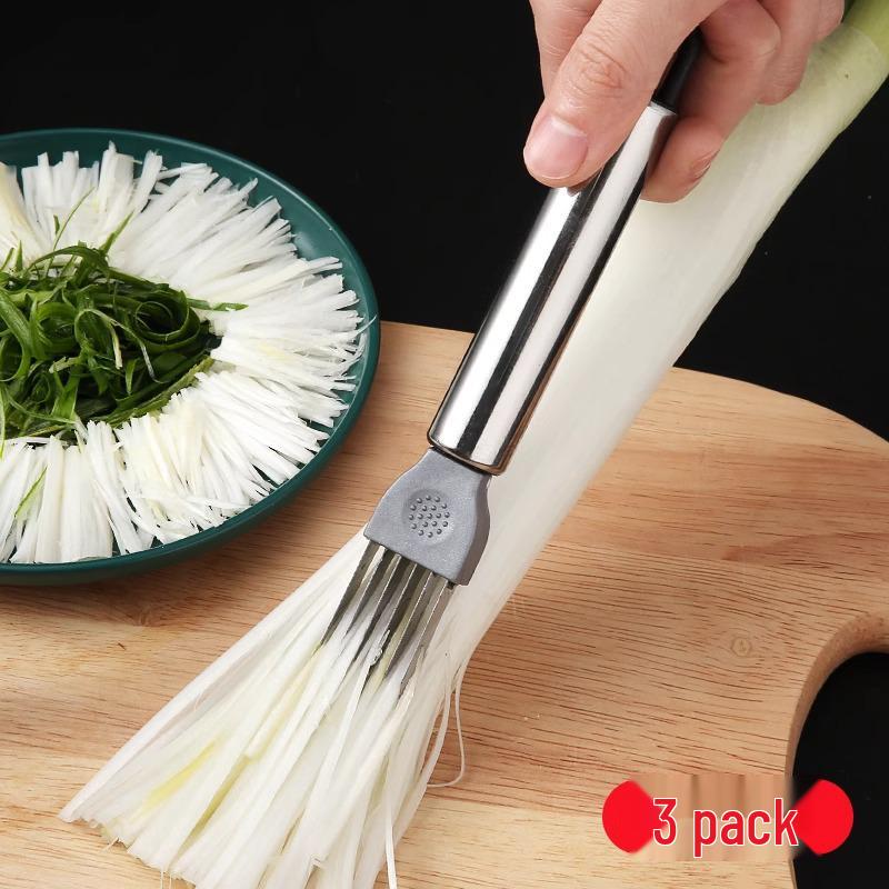 Multifunktionaler Zwiebel- und Lauchschneider aus Edelstahl mit Julienne-Schneider