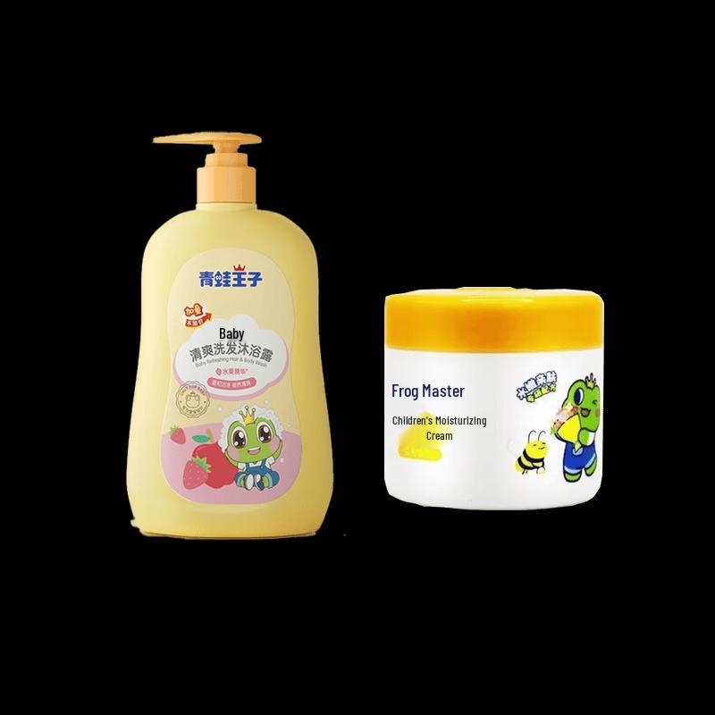 Frog Prince Baby Fruit Shampoo & Body Wash with Honey Moisturizer Set