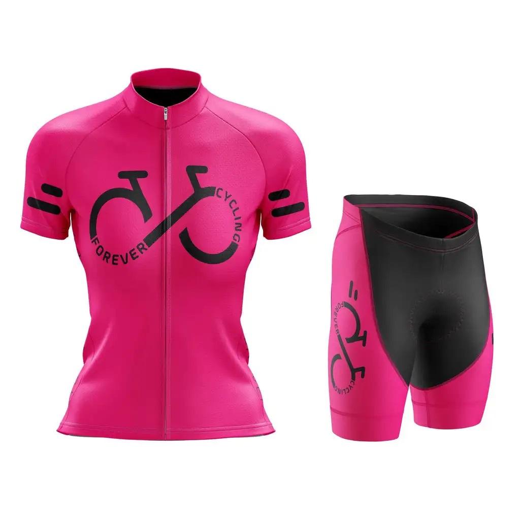 2026 Summer Set Breathable Cycling Suit Clothing Summer Short Sleeve Cycling Jersey Set Mountain Bike Clothes Maillot Ciclismo Mujer