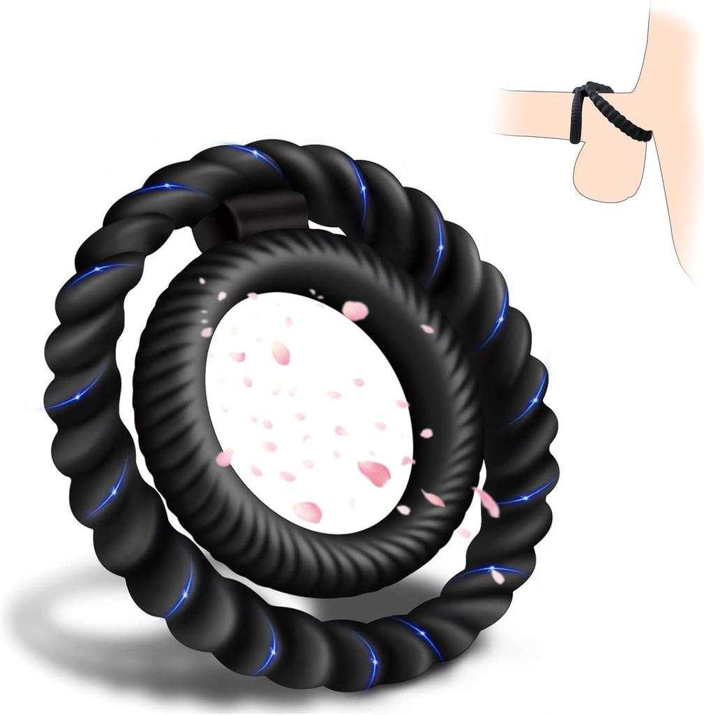 Male Pleasure Couples Erection Penis Ring Sex Penis Ring Cock Ring Adjustable Rubber Penis Ring for Male Sensual Pleasure