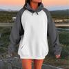 Women's Long Sleeve Oversized Oversized Raglan Sleeve Women's Hooded Fleece Sweatshirt