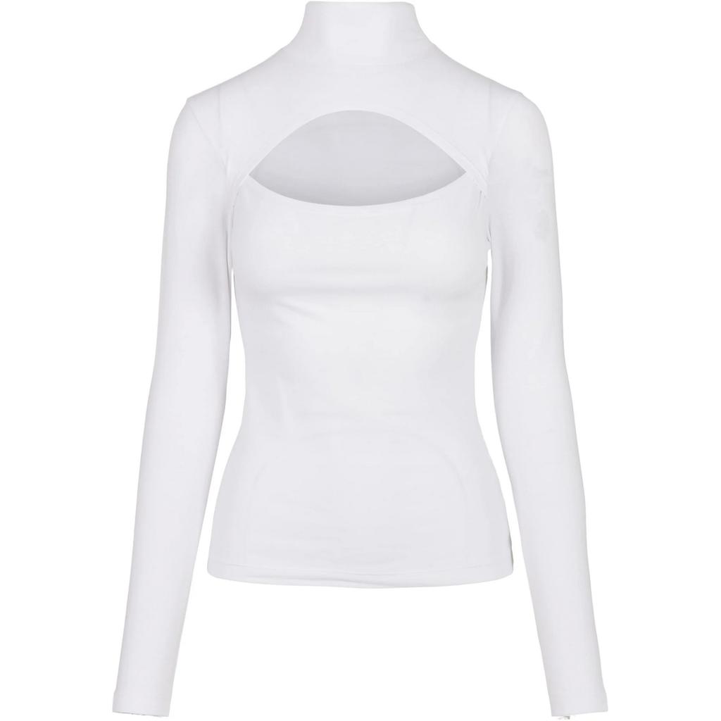 Urban Classics Womens/Ladies Cut Out Turtle Neck Long-Sleeved Top
