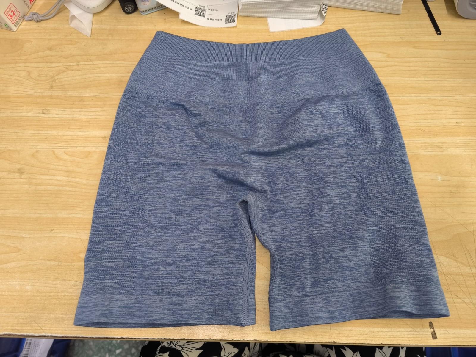 

Шорты для тренировки ягодиц для женщин, бесшовные шорты с высокой талией для тренажерного зала и йоги M синий