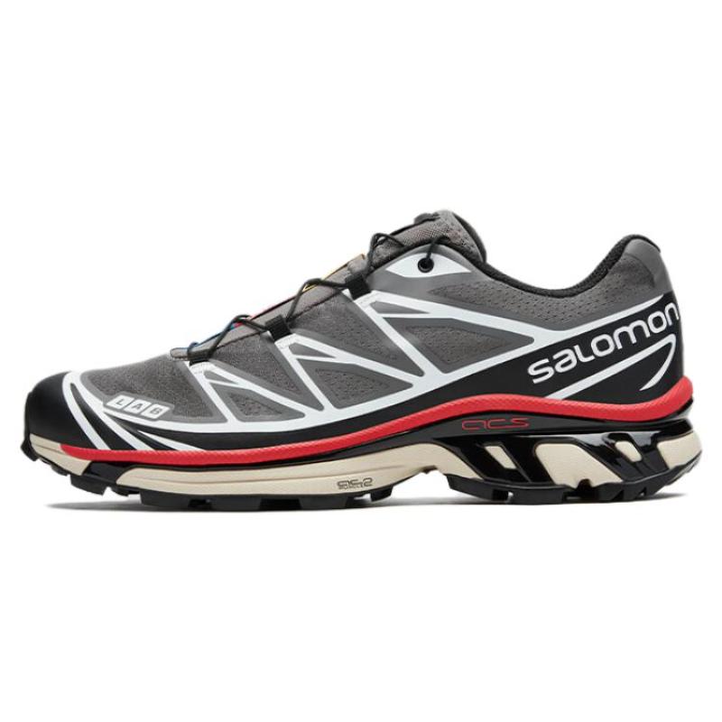SALOMON XT 6 'Pewter Black Aurora Red' Sneakers 472932