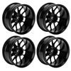 4pcs RC Wheel Hub Aluminium Alloy Wheel Hub Rims 52mm for Tamiya TT‑01 1 10 RC CarBlack