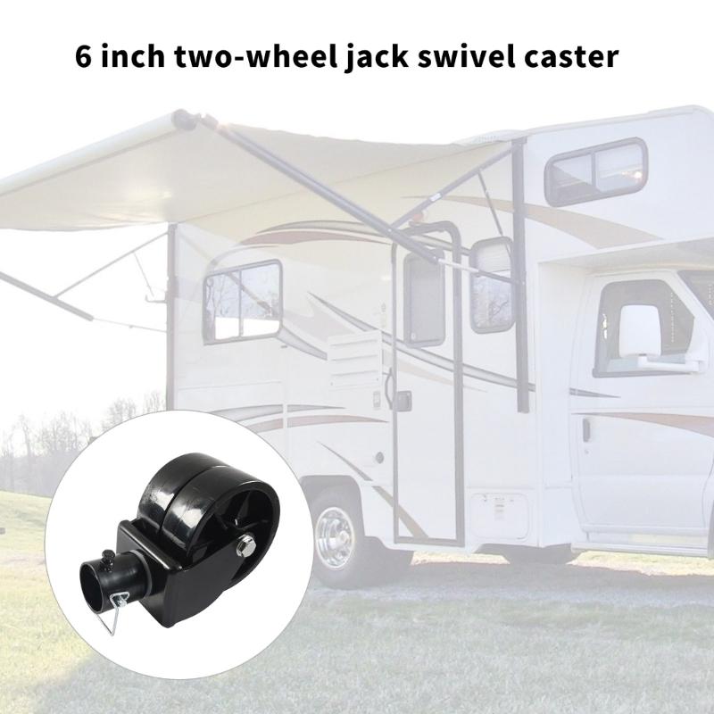 Roda de Rodízio Dupla Giratória Universal de 6 Polegadas Instalação Simples Adequada para a Maioria dos Macacos de Reboque