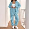 Women's Casual Sweatshirt Jacket and Jogger 2 Piece Set for Fall Winter Wear
