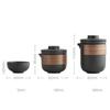 Set de Ceai Ceramic Kung Fu cu Geantă de Călătorie Veselă Porțelan Ceainic și Set de Cești Chinezesc Portabil Un Ceainic și Patru Cești