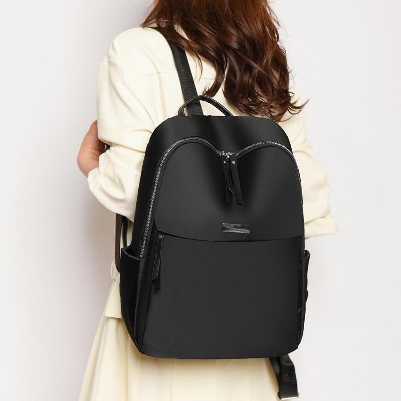 Oxford Women Travel Backpack Commuter Solid Color Backpack Student Schoolbag