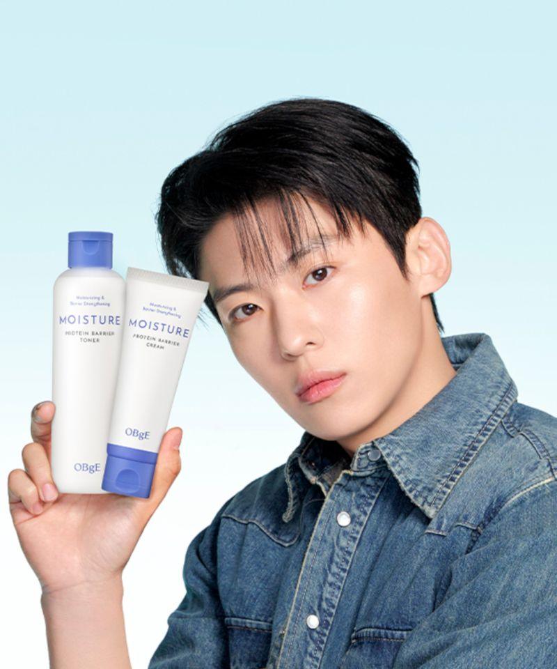 [SET] Moisture Protein Barrier Toner 200ml + Cream 70ml Men s Skin Moisturizing Set