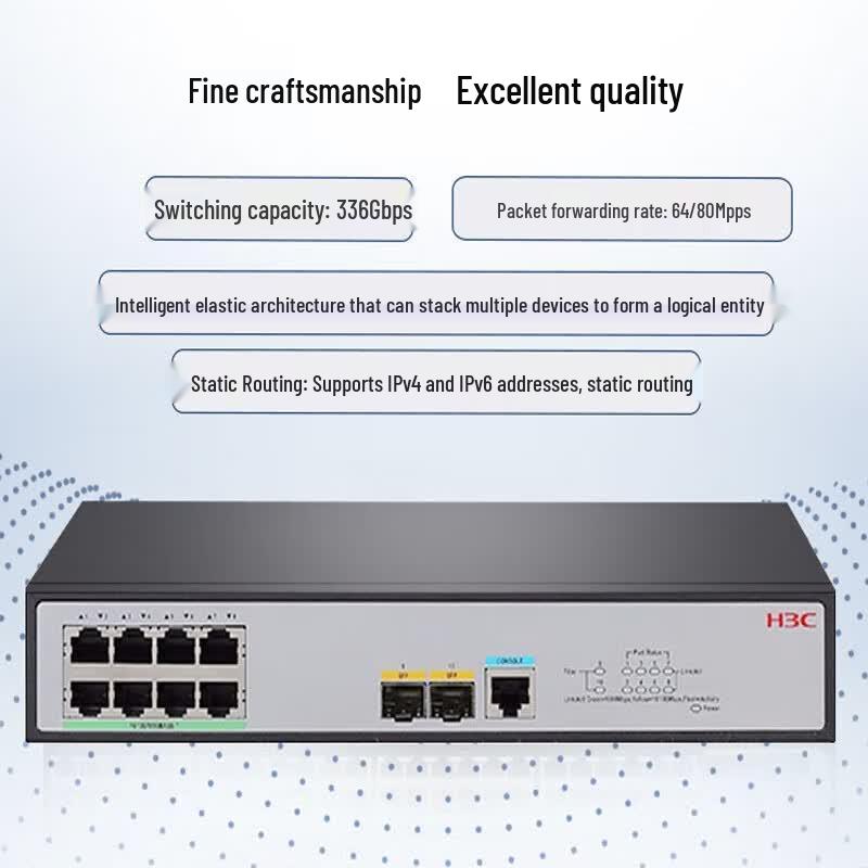 H3C S5120V3-10P-LI 8-Port Gigabit Ethernet + 2-Port Fiber Managed Network Switch