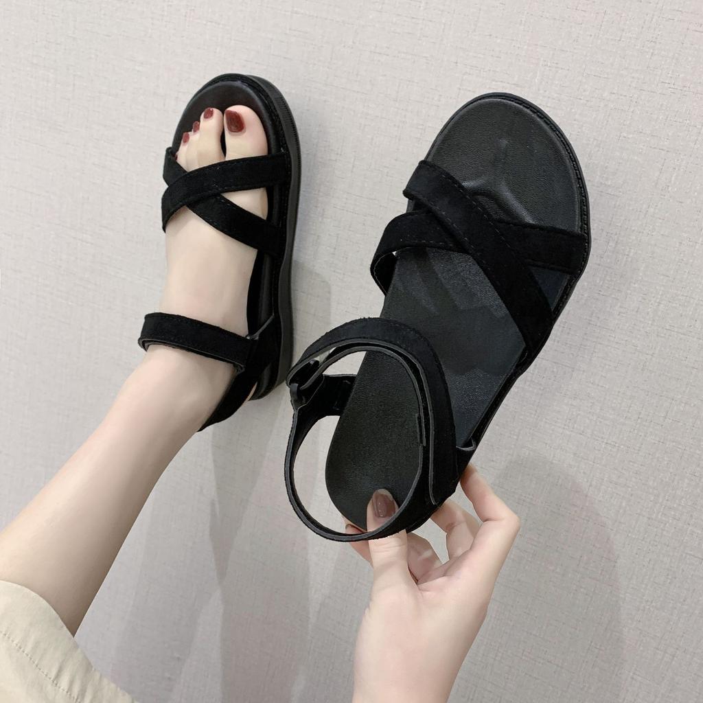 High-end Round Head, Light and Comfortable Muffin Platform Shoes 2025 Summer New Women's Shoes One-button Sandals