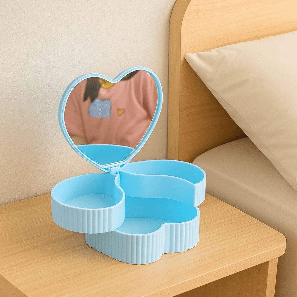 Large Capacity Jewelry Organizer Double Layer Jewelry Display Box  Travel Storage