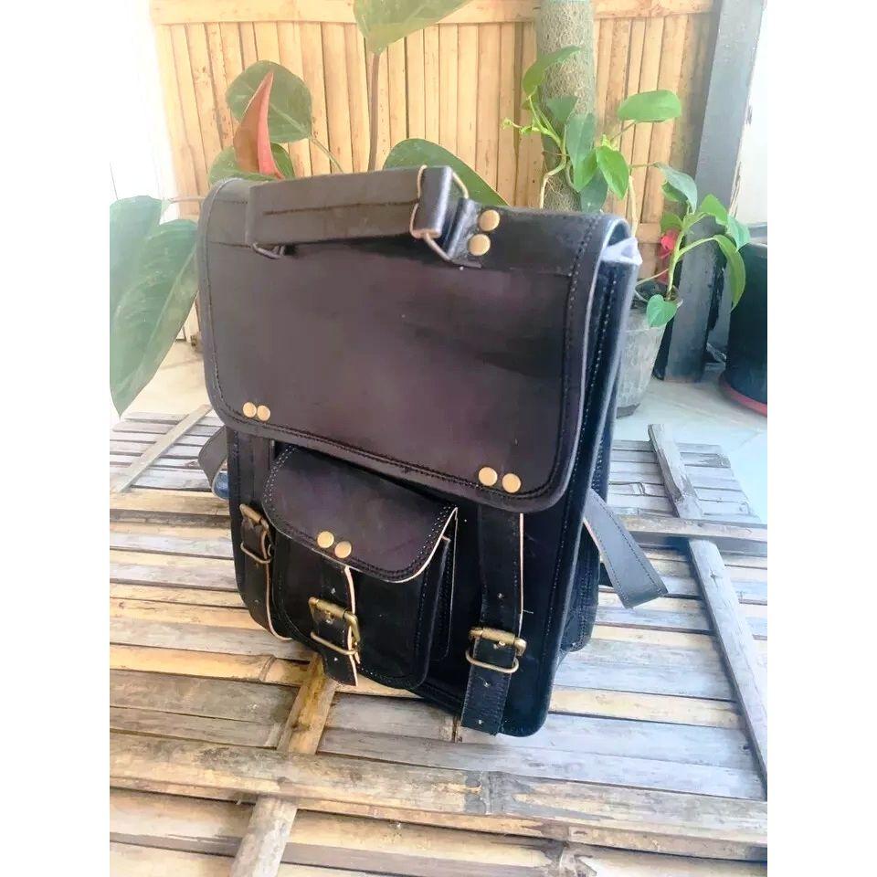 Goat Leather messenger laptop computer case shoulder bag  (Free Leather Diary Brown Size - 10 x 7 in)