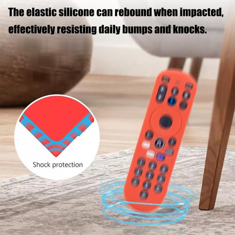 Flexible Silicone Remote Control Cover For Xumo MG3-R34010 TV Voice Remote Soft Protector with Lanyard Rope
