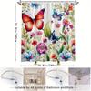 Butterfly Garden Shower Curtain: Embrace the Vibrant Floral Design, Soft Fabric, and Magical Vibes for Your Enchanting Bathroom
