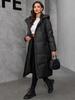 Cinemore Women's jacket long Fashion Grace women winter down jackets Zipper pocket with belt parka high quality outwear 9085