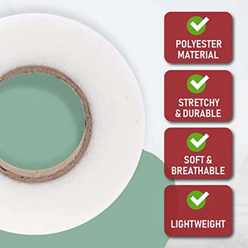 64 Meters White Double Sided Interlining Sewing Accessory Adhesive Tape Cloth Apparel Fusible Interlining DIY Accessories Patchwork