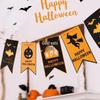 Halloween Pumpkin Lantern & Bunting Decorations for Atmosphere, Background Wall, Party Supplies & Photo Hanging