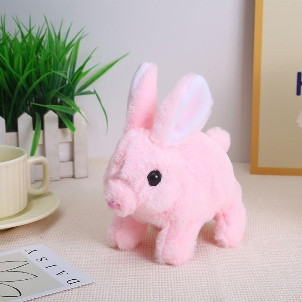 Wag Tail Electric Bunny Plush Lifelike Simulation Stuffed Rabbit Doll Electric Pet Rabbit  Easter