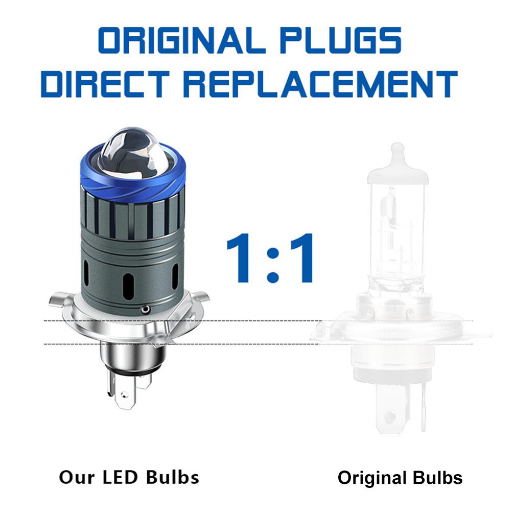 1Pc 20000Lm Motorcycle Headlight H4 LED BA20D H6 Turbo Bulb High Low Beam Moto CSP Led Projector Lens Motorbike Lamp White Yellow 6000K 3000K