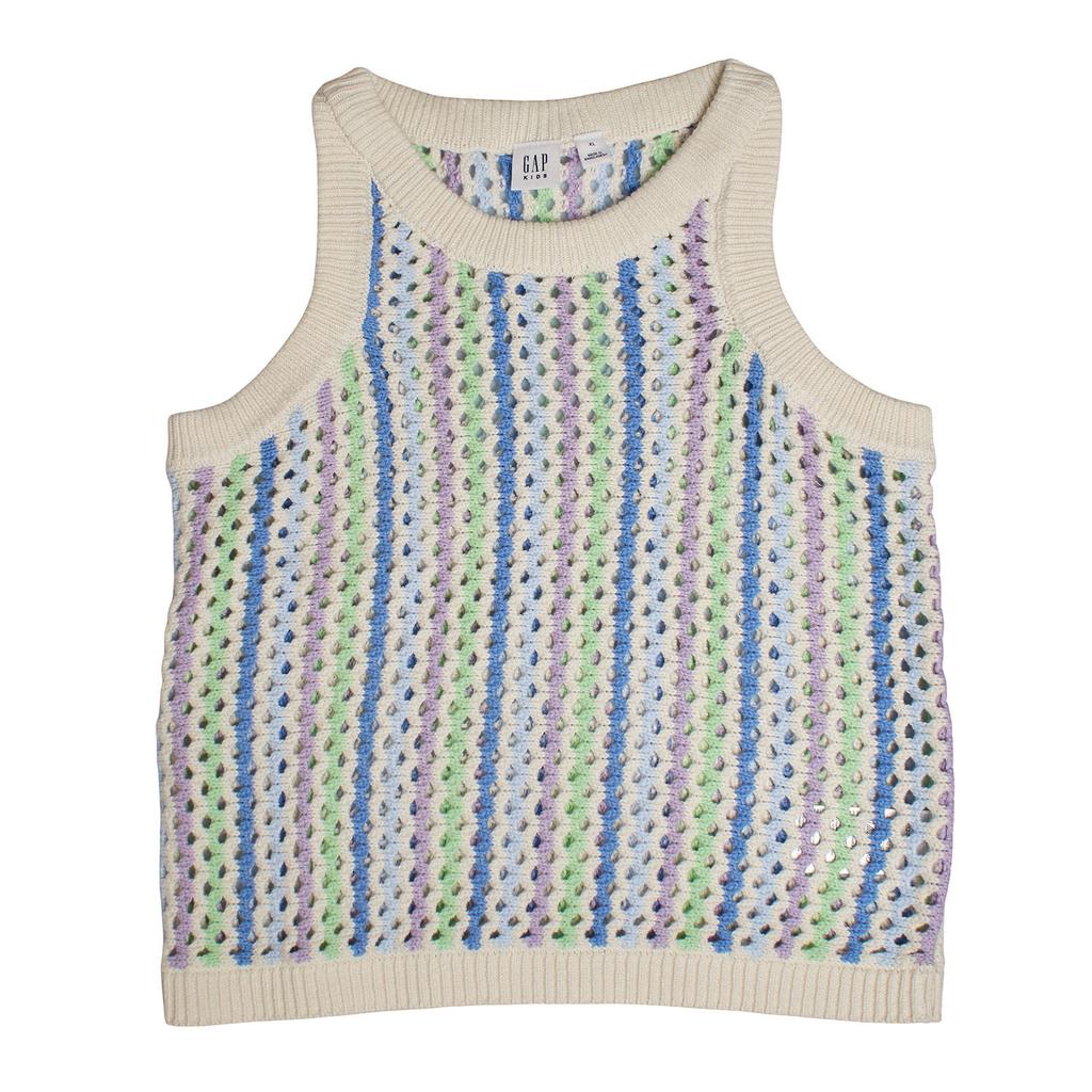 Camiseta sin Mangas de Crochet 664322 para Niña