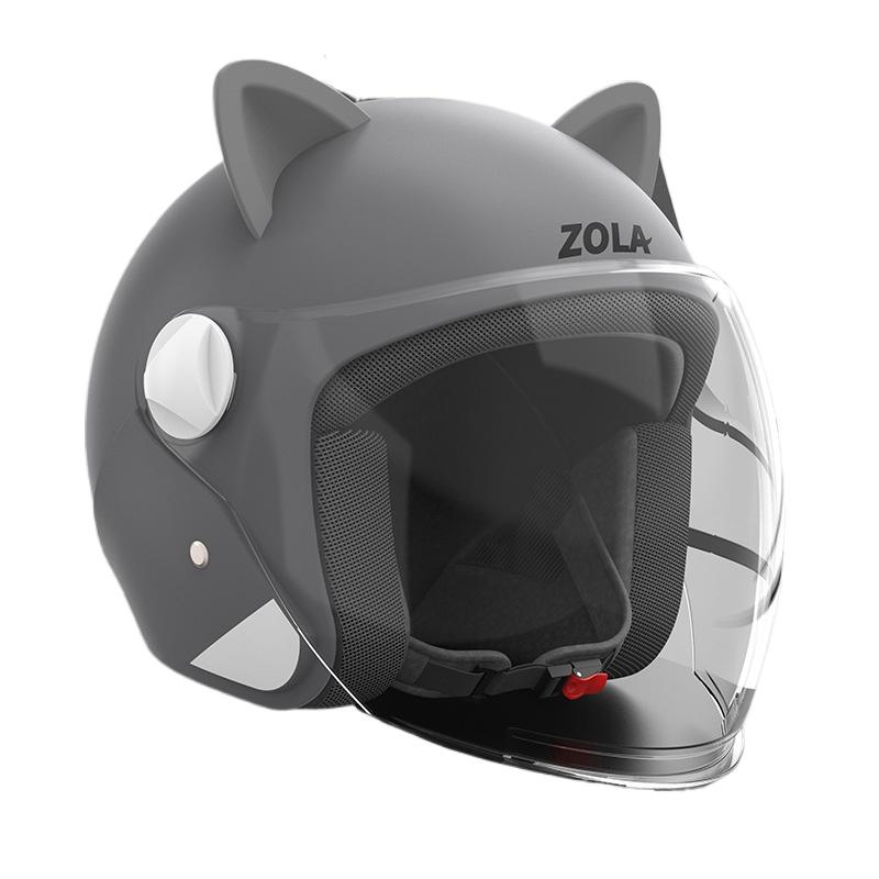 Winter Helmet Belt Scarf Electric Car Helmet Men and Women Universal Cat Ear Helmet Hard Hat