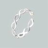 Hollow Woven Sleek Minimalist Sterling Color Jewelry Fresh Glossy Cross 8 Word Chic Fashionable Popular Exquisite Craftsmanship Opening