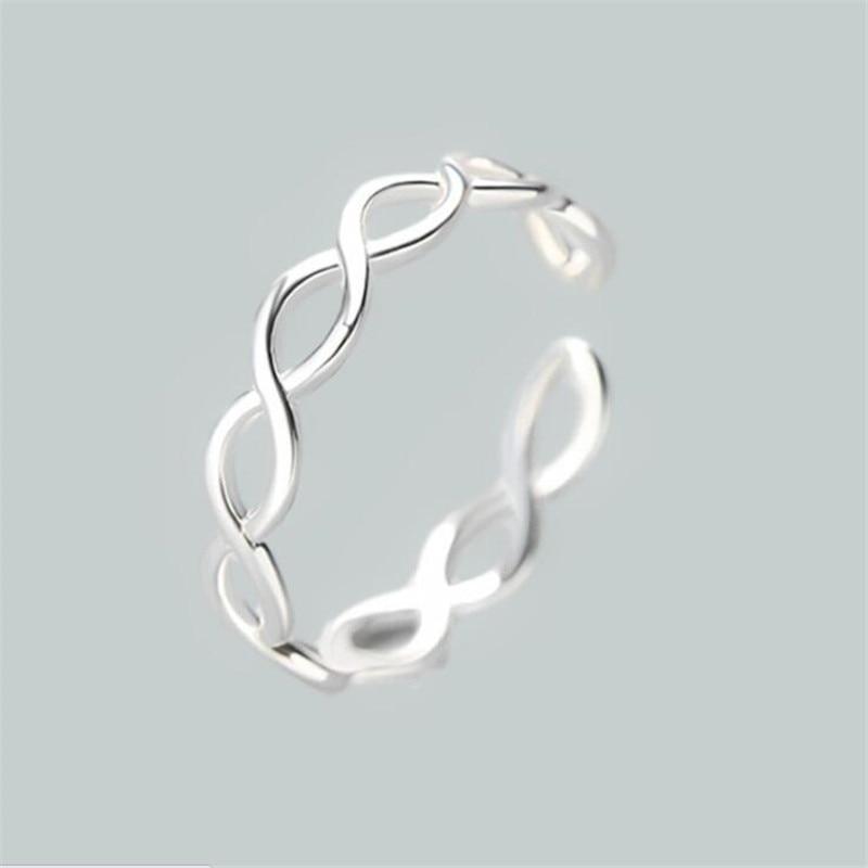 Hollow Woven Sleek Minimalist Sterling Color Jewelry Fresh Glossy Cross 8 Word Chic Fashionable Popular Exquisite Craftsmanship Opening