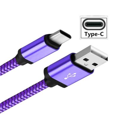 Nylon Braided Type C Fast Charging Cable USB A Charging Cord For Phones Tablets Power Adapters Efficient