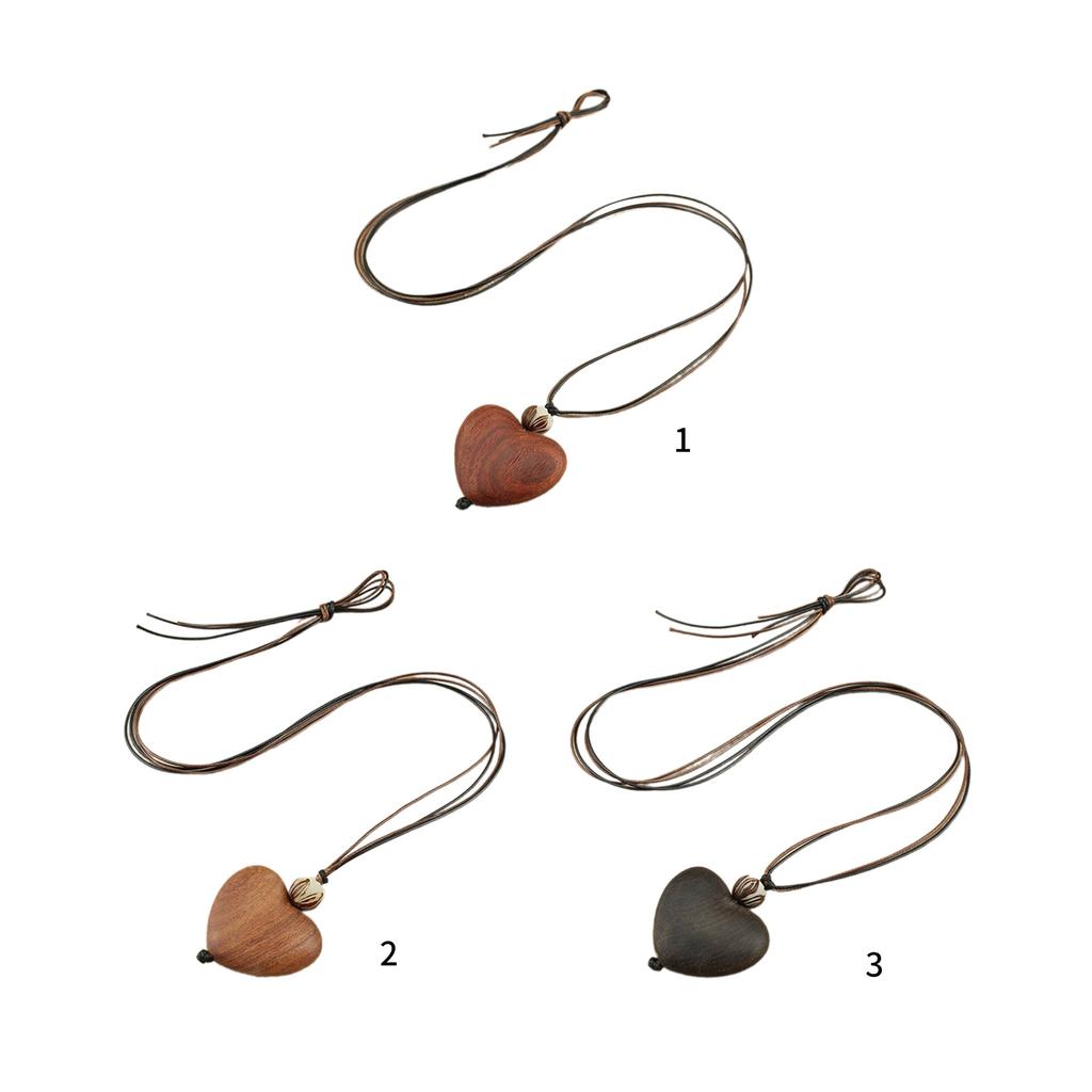 Χειροποίητο Ανθεκτικό Ξύλινο Κολιέ Καρδιά με Φυσικά Νερά Αξεσουάρ για Γυναίκες που Αναζητούν Μοναδικά Στυλ Καλλιτεχνικά Κοσμήματα