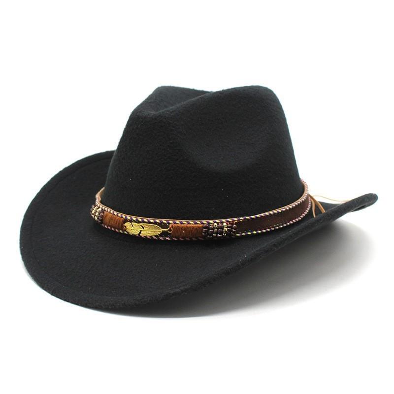 Cowboy Hat With Wide Brim And Adjustable Size For Western Dance Performances