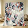 Warm Floral Flannel Blanket Anti-Pilling Soft Color Cozy Blanket for Home, All-Season Decor, Ideal for Halloween & Christmas