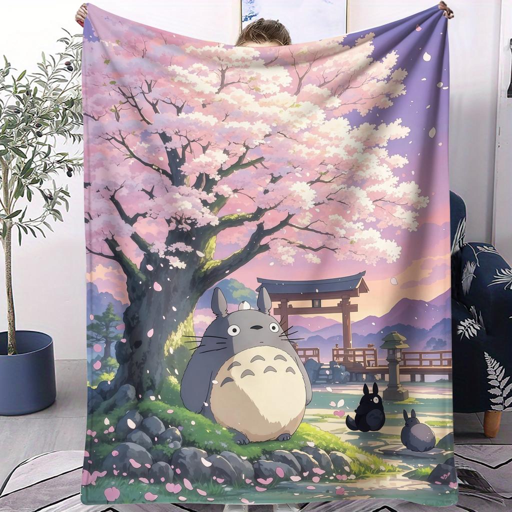 Hayao Miyazaki Classic Anime Blanket For Office Travel Comfort Leisure Camp Travel Multifunctional Universal Blanket Fan Gift
