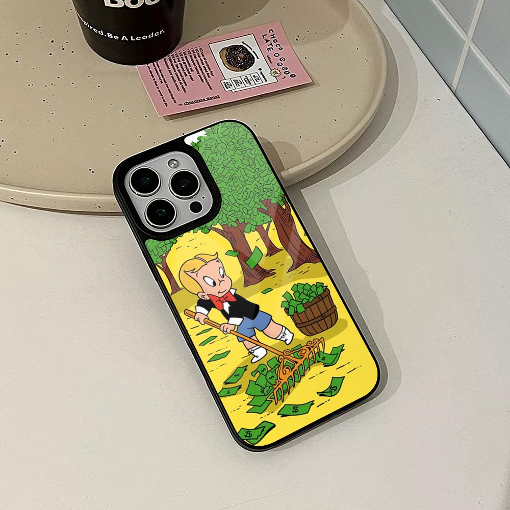 Richie Rich Cartoon Phone Case for Iphone 17 16 15 14 Air 13 12 11 Pro Max Mini Plus Fundas Shell PC+TPU Cover