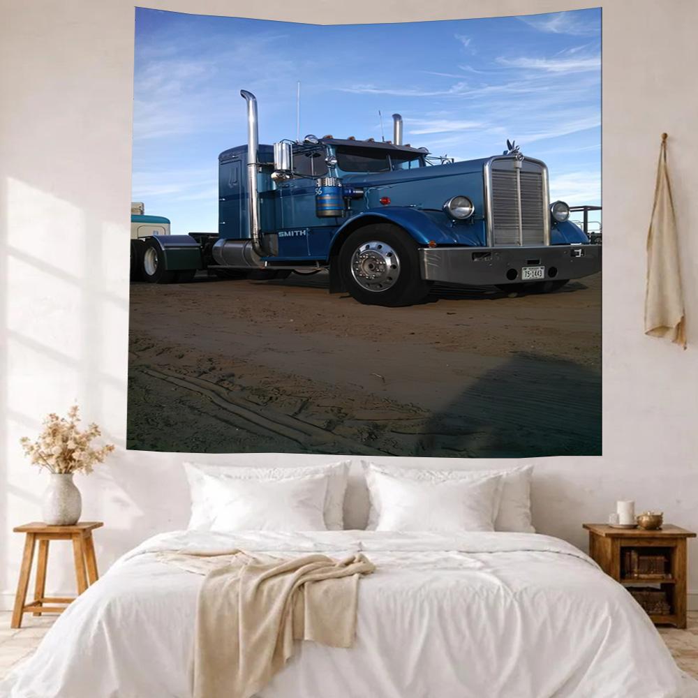 Kw Heavy Trucks Wall Decor Tapestry Art For Pet Memorial Birthdaywedding Party Backdrop Family Gift