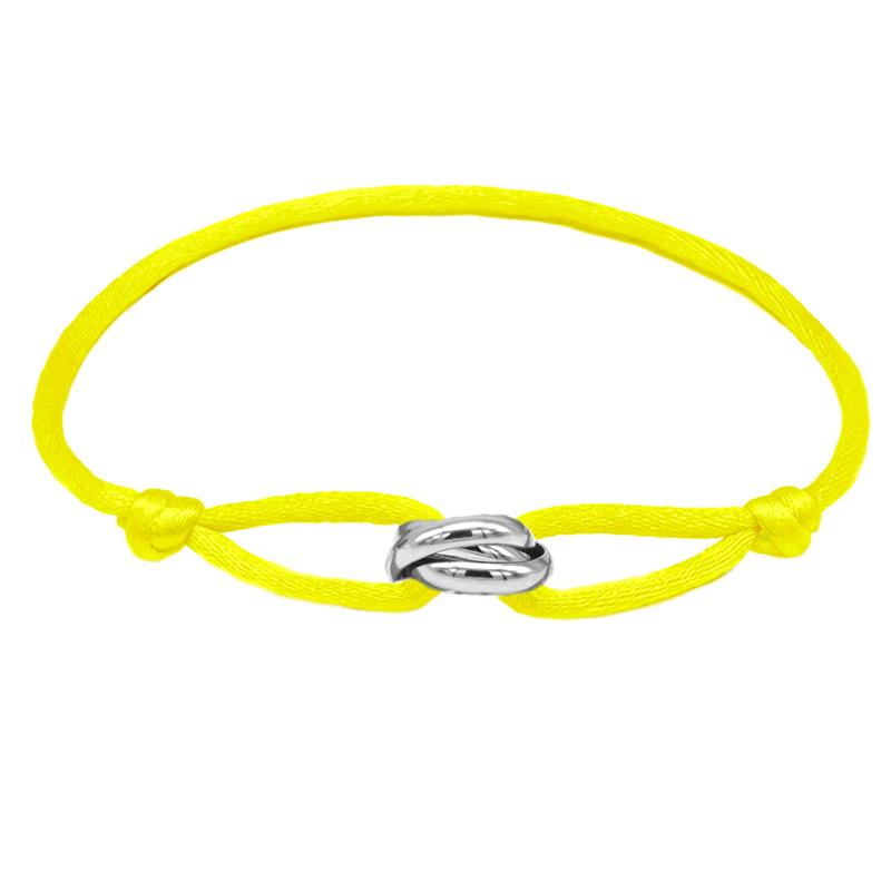 Bracelet 3 Stainless Steel Metal Buckle Bracelet Adjustable Rope Classic Bracelet for Men Friendship Jewelry Gift for Women