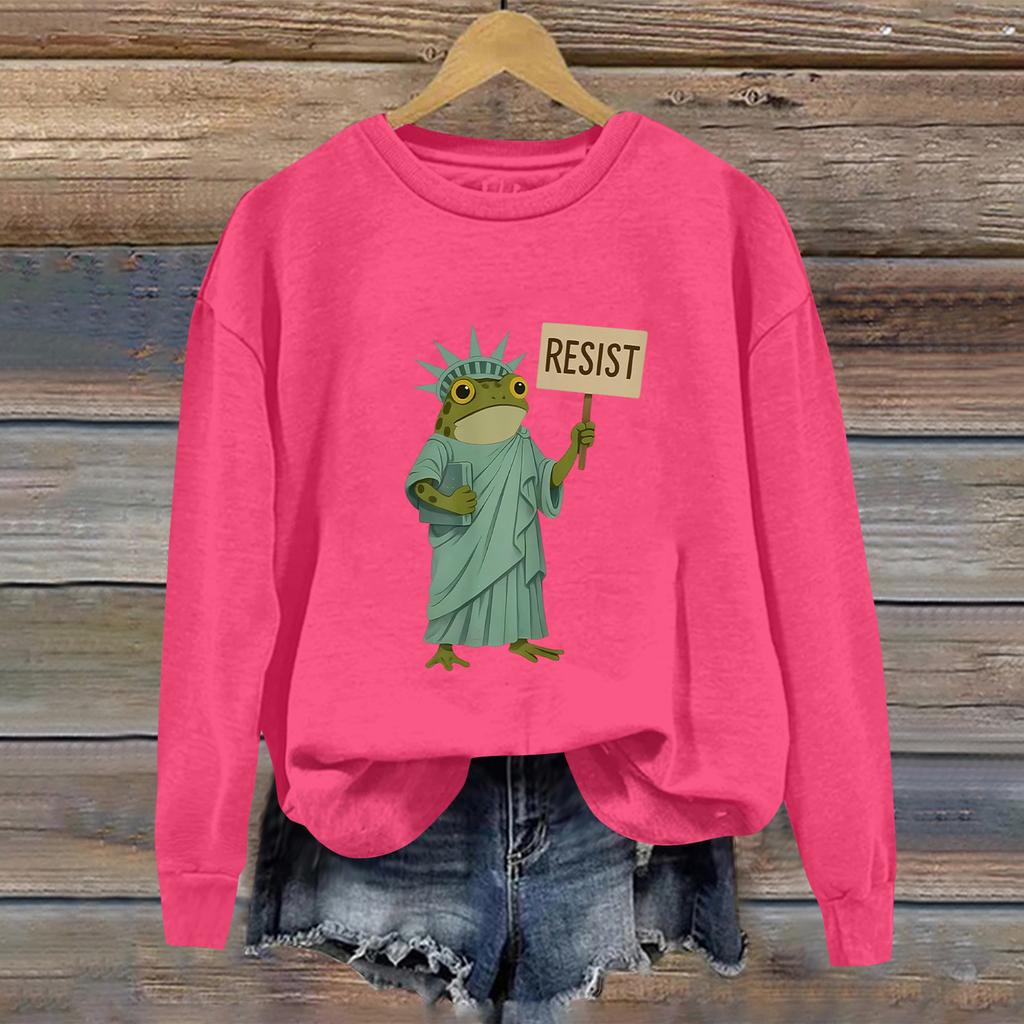 Women's Fashion Daily Versatile Casual Sweatshirts Long Sleeve Round Neck Top Sweatshirts