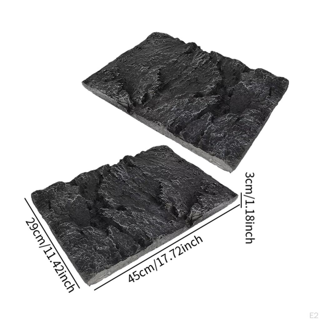 2 Stück Reptilienbecken Hintergründe Schlangenhabitat Dekoration Stein Aquarium Hintergrund für