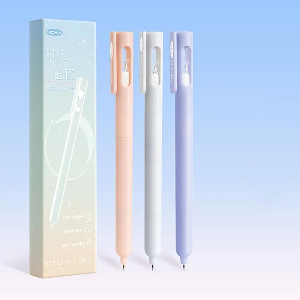 Creative Hourglass Press Gel Pen ST Tip Quick Drying Neutral Pen Student Specific 0.5mm Black Ink Ballpoint Pen Gift
