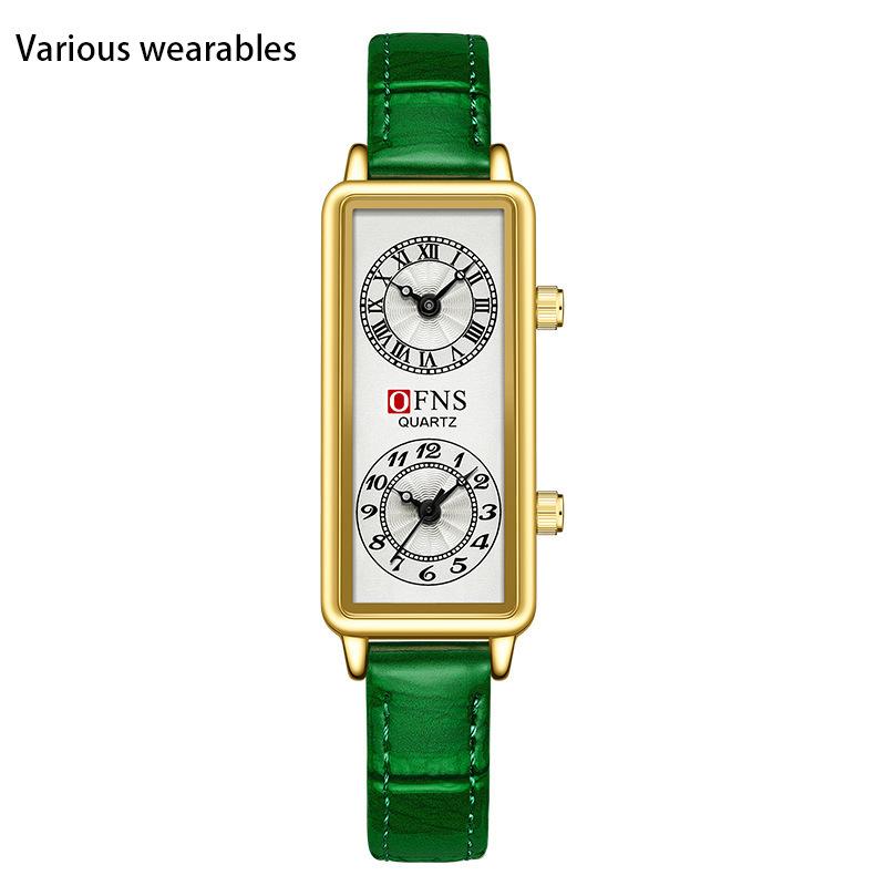 Quartz Watch Dual Time Digital Classic Roman Scale Waterproof Quartz Watch