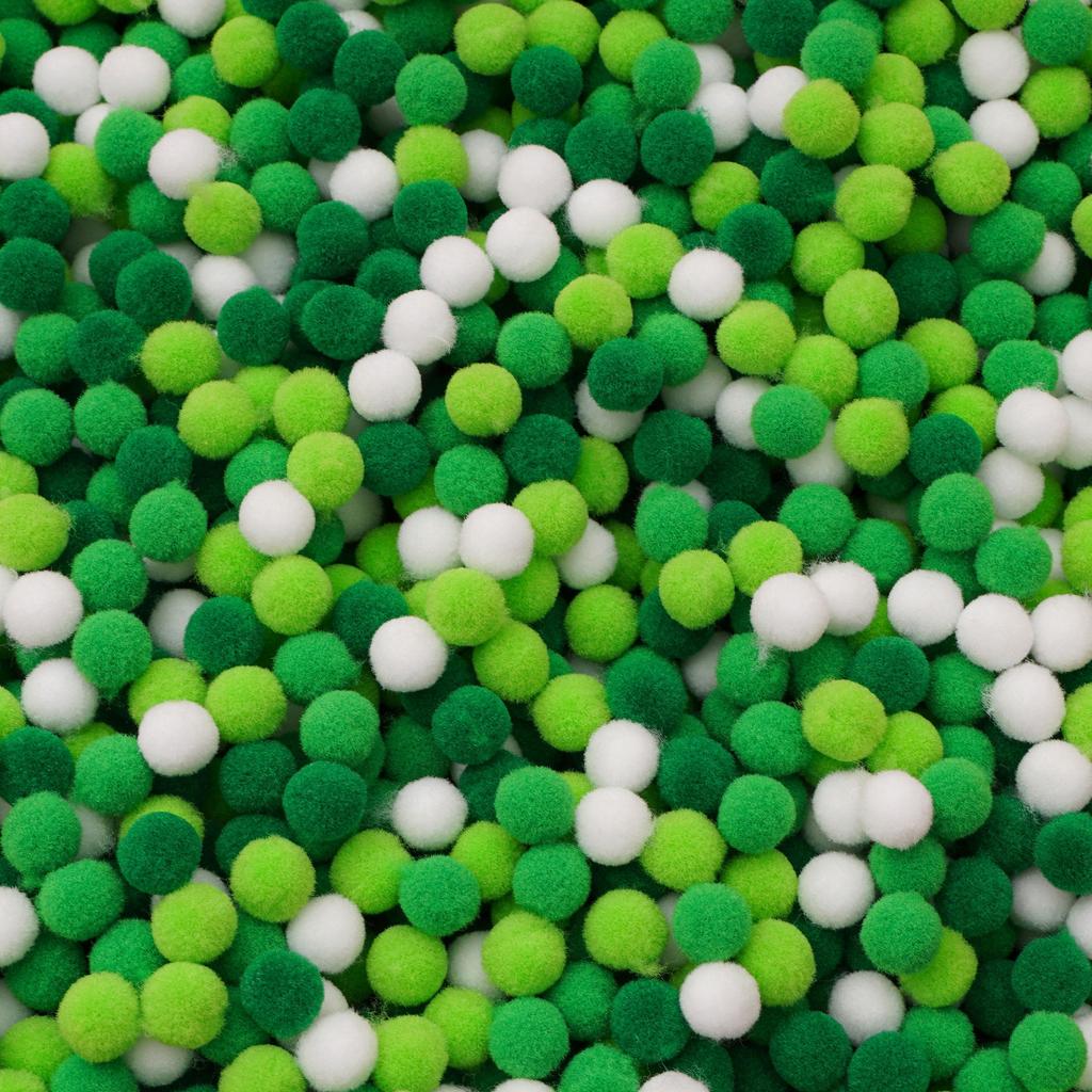 20-200 Stück Bunte Pompon-Plüschbälle Gemischte Farbe Kreatives Kinder-Handarbeitsmaterial Glitzer-Schaumstoffball DIY Bastelbedarf
