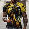 Vintage T Shirt For Men Graffiti Abstraction Short Sleeve Tops Street Hip Hop Men's T-shirts Oversized Tees Shirt Man Clothing