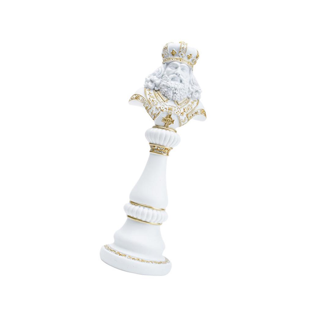 Black/White Chess Statue Queen/King/Horse Sculpture for Sophisticated Home and Office Decoration Classical Designing