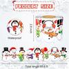 Self-Adhesive Border Decorative Sticker Christmas Tree Snowman Poster Border Stickers DIY Paper Border Trim Sticker Chalkboard
