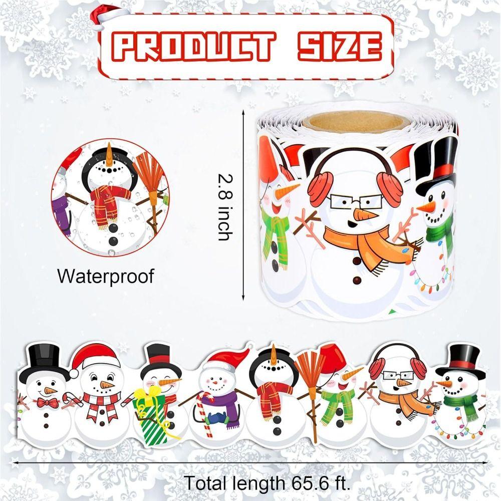 Self-Adhesive Border Decorative Sticker Christmas Tree Snowman Poster Border Stickers DIY Paper Border Trim Sticker Chalkboard