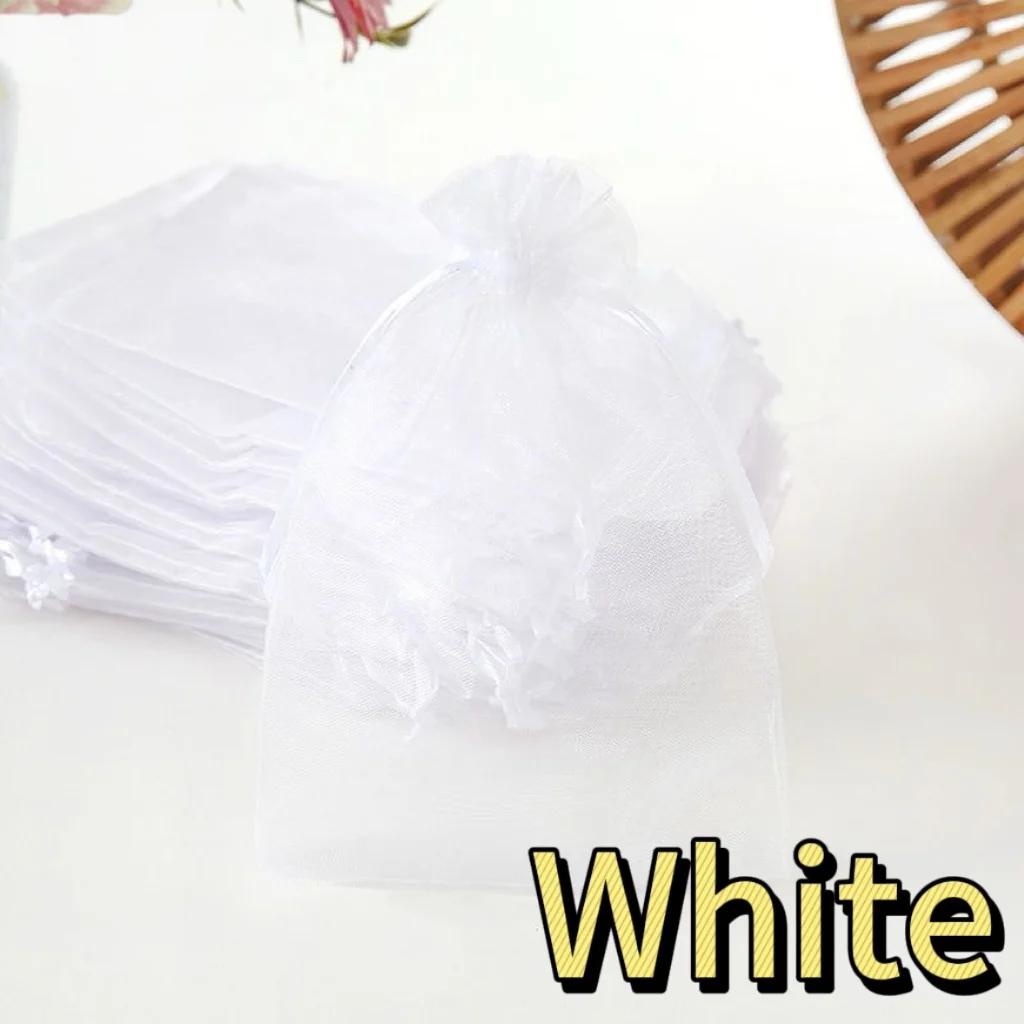 100-500pcs Multicolor Packaging Bag Organza Bags Gift Storage Wedding Drawstring Pouches for Christmas Candy Wedding Birthday