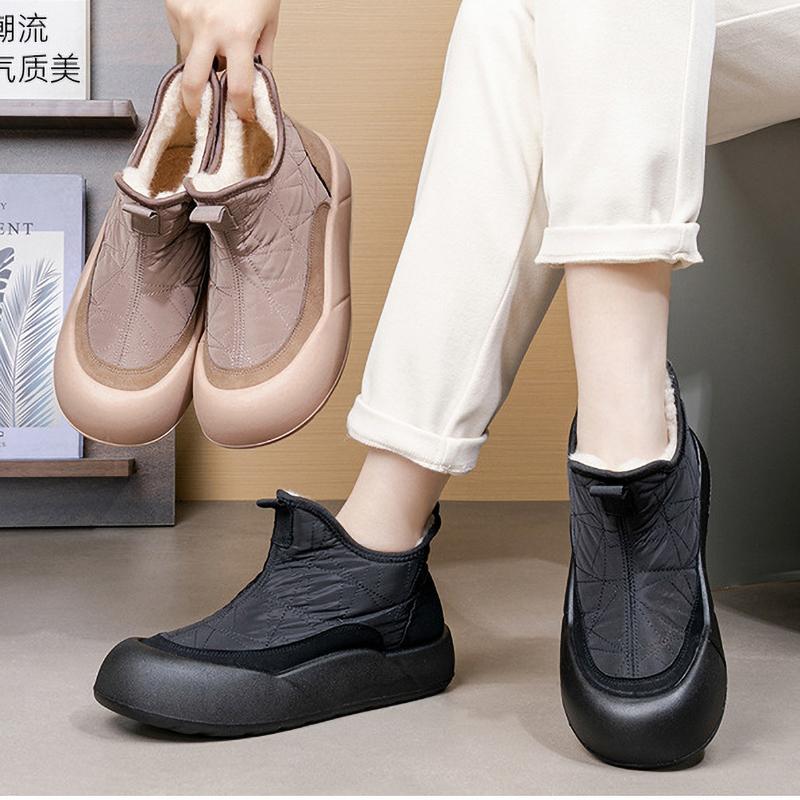 Antislip Dikke Zool Sneeuwlaarzen Dames Winter Casual Zachte Zool Comfortabele Katoenen Schoenen