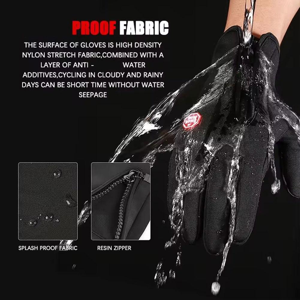 Touchscreen Full Finger Winter Gloves For Men Women Warm Thermal Fleece Gloves Solid Thick Sport Cycling Gloves Outdoor Mittens