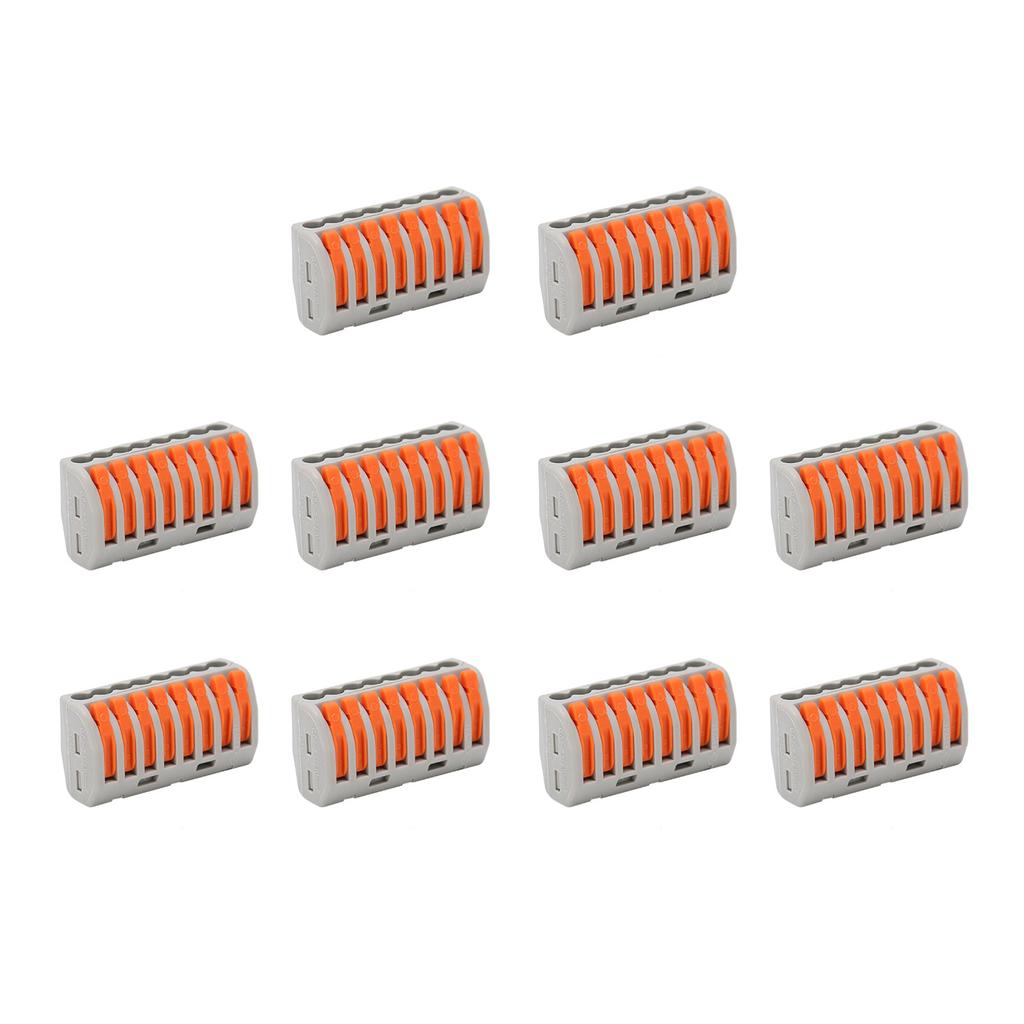 10Pcs Wire Block Clamp Terminal Quick Conductor Flexible Hard Cable Connector PCT218